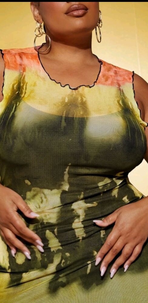 Sleevless Lettuce Trim BodyCon Mini - Picture 5 of 5